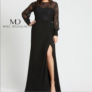 Mac Duggal 67143 Plus Size Prom Dress in Black Size 18